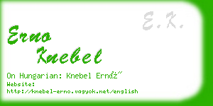 erno knebel business card